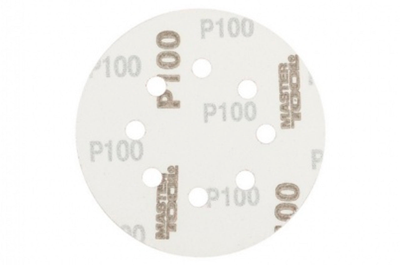 Круг шлифовальный на липучке Mastertool - 125 мм x Р100 с отверстиями (5 шт.)