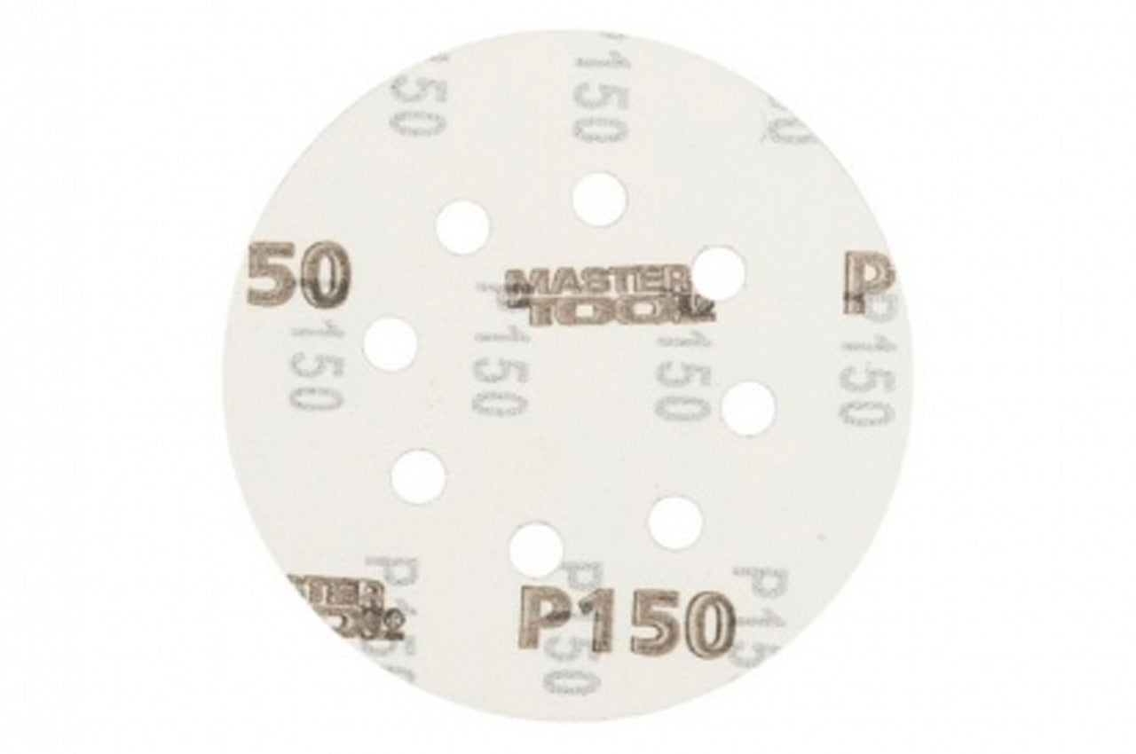 Круг шлифовальный на липучке Mastertool - 125 мм x Р150 с отверстиями (5 шт.)