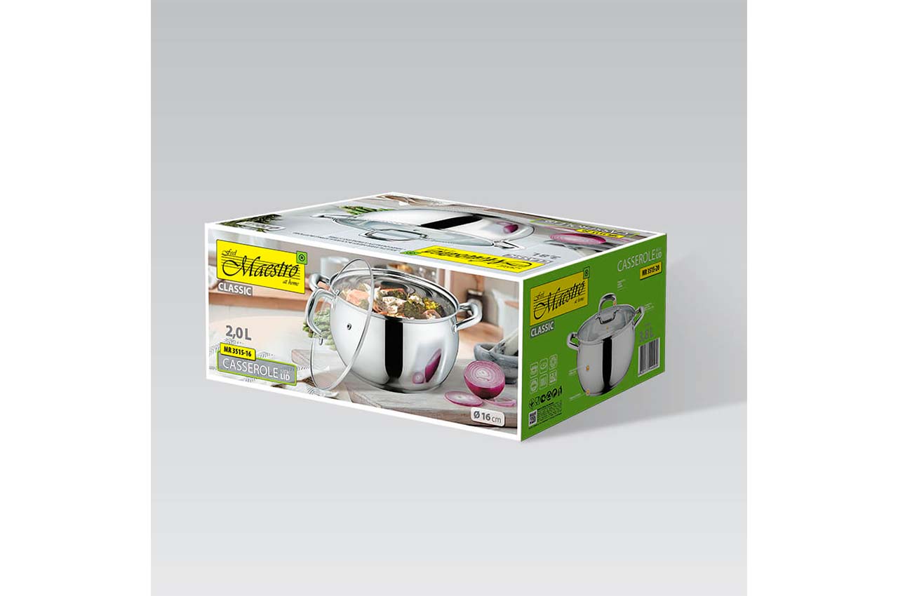 Кастрюля нержавеющая Maestro - 160 мм x 2 л