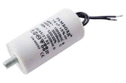 Конденсатор CBB60 Рамболд - 14 мкФ x 450 В провод+болт