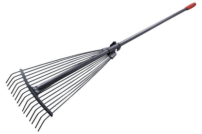 Грабли веерные Mastertool - 15 прутьев раздвижные с ручкой