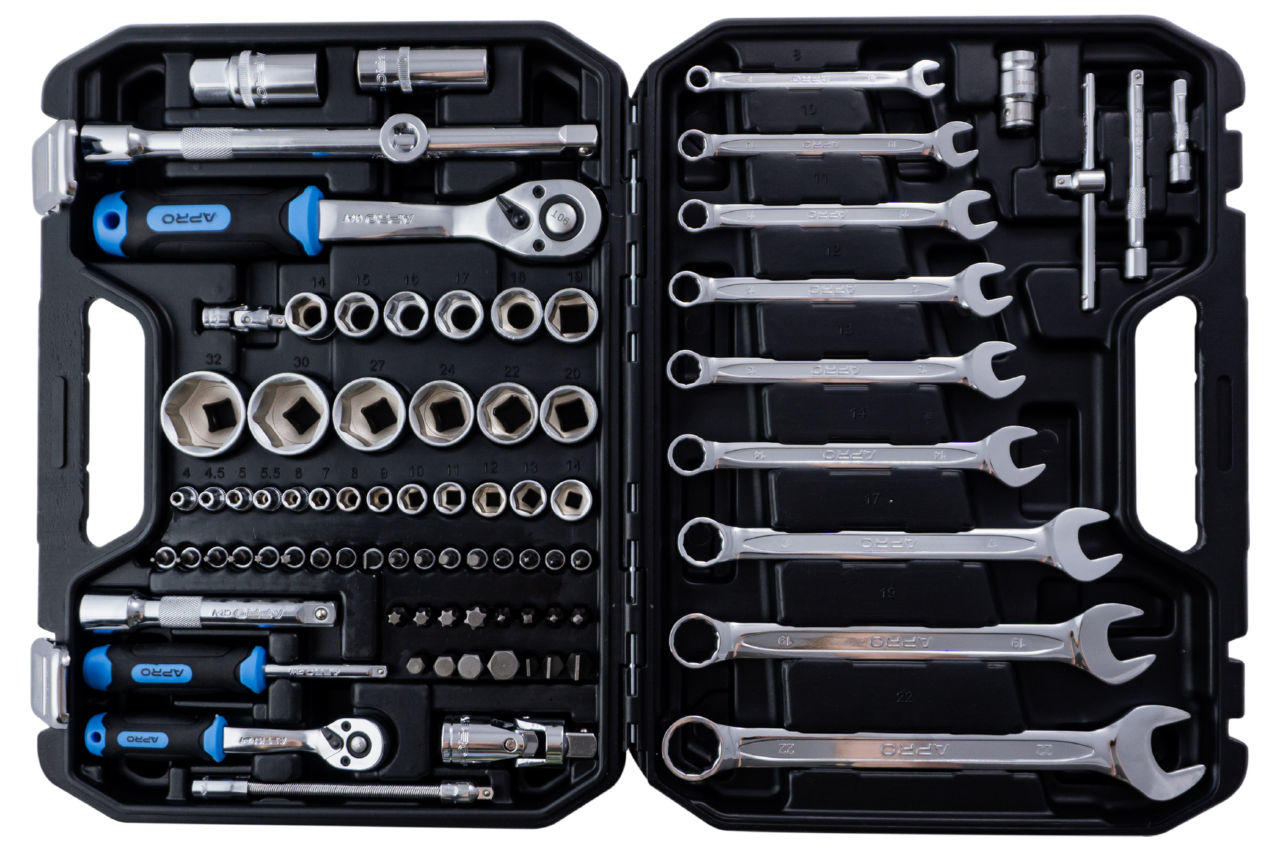 Набор инструмента Apro - 1/4" x 1/2" x 82 ед.