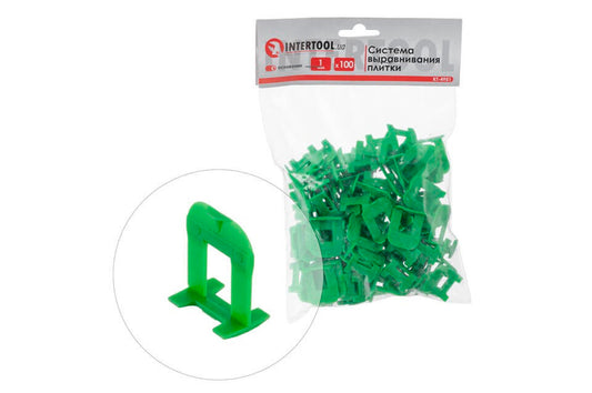 Основа для выравнивания плитки Intertool - 1 x 9 x 70 мм (100 шт.)