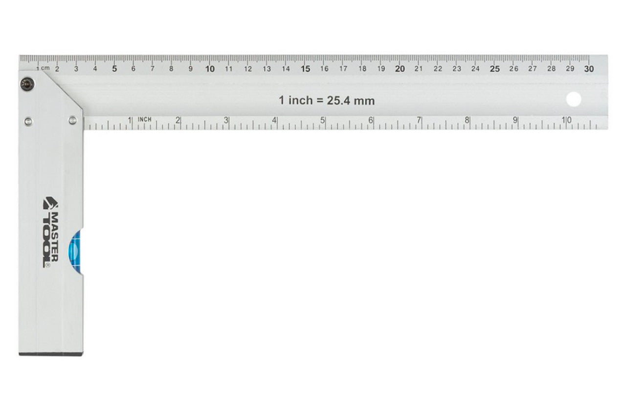 Кутник Mastertool - 300 мм з алюмінієвою капсулою.