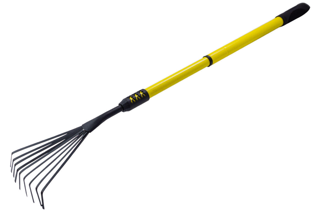 Грабли веерные Mastertool - 740-1015 x 160 мм резиновая ручка