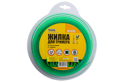 Лісочка для тримера Mastertool - 2,4 мм x 131 м квадрат кручений