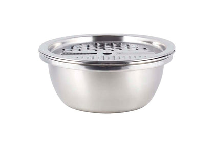 Набір мисок нержавіючих Kamille - 260 мм миска x друшляк x кришка-терка