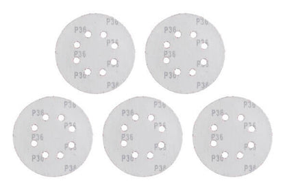 Круг шлифовальный на липучке Intertool - 125 мм × Р36 с отверстиями (5 шт.)
