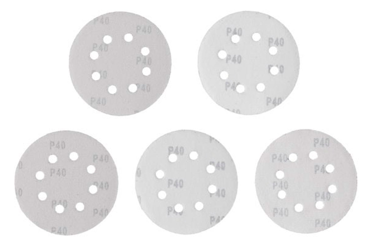 Круг шлифовальный на липучке Intertool - 125 мм × Р40 с отверстиями (5 шт.)
