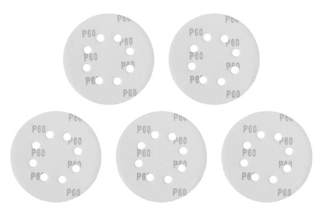 Круг шлифовальный на липучке Intertool - 125 мм × Р60 с отверстиями (5 шт.)