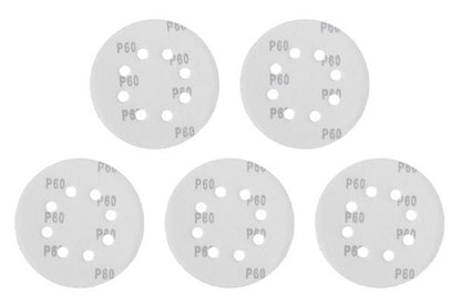 Круг шлифовальный на липучке Intertool - 125 мм × Р60 с отверстиями (5 шт.)