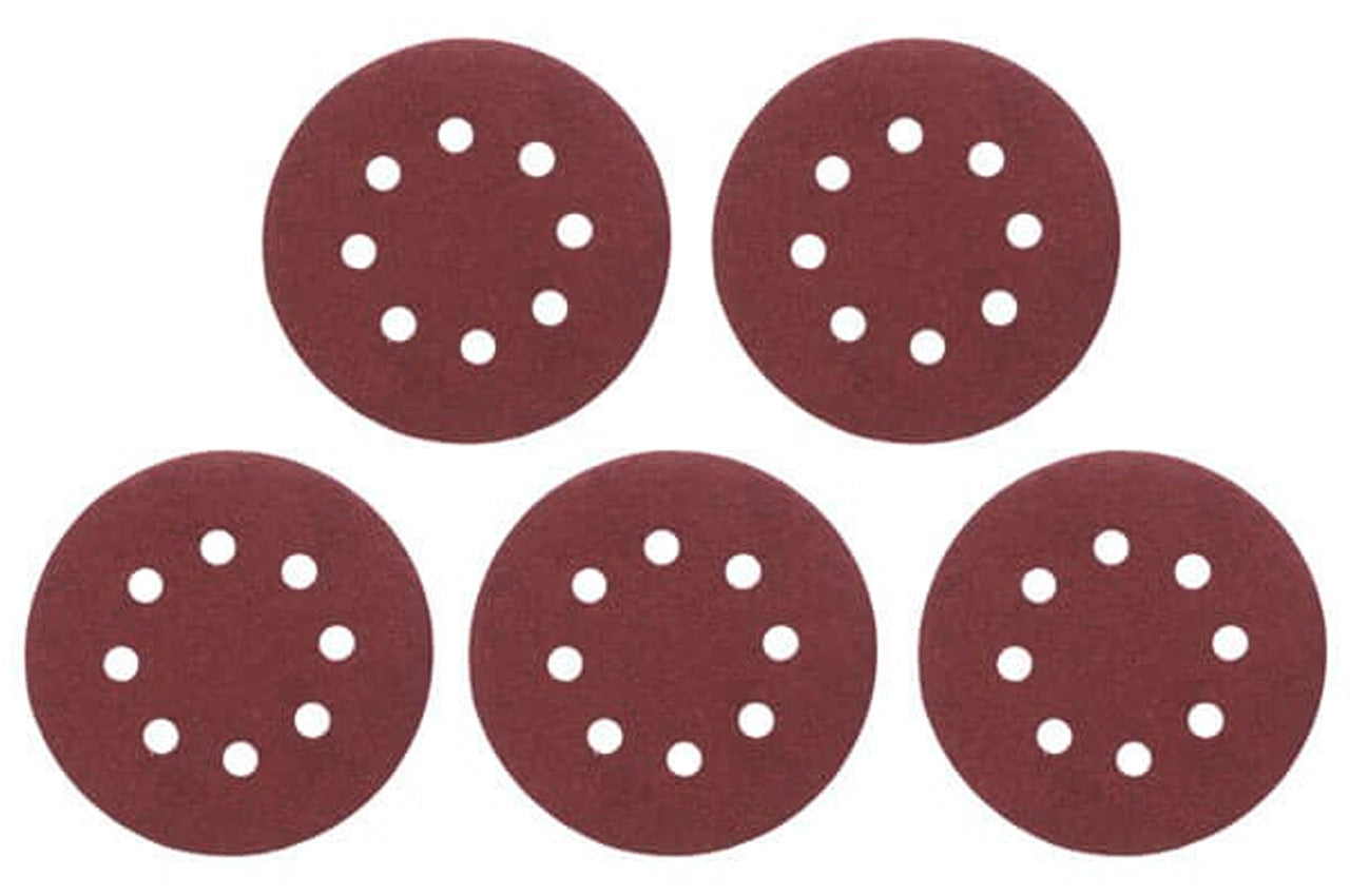 Круг шлифовальный на липучке Intertool - 125 мм × Р100 с отверстиями (5 шт.)