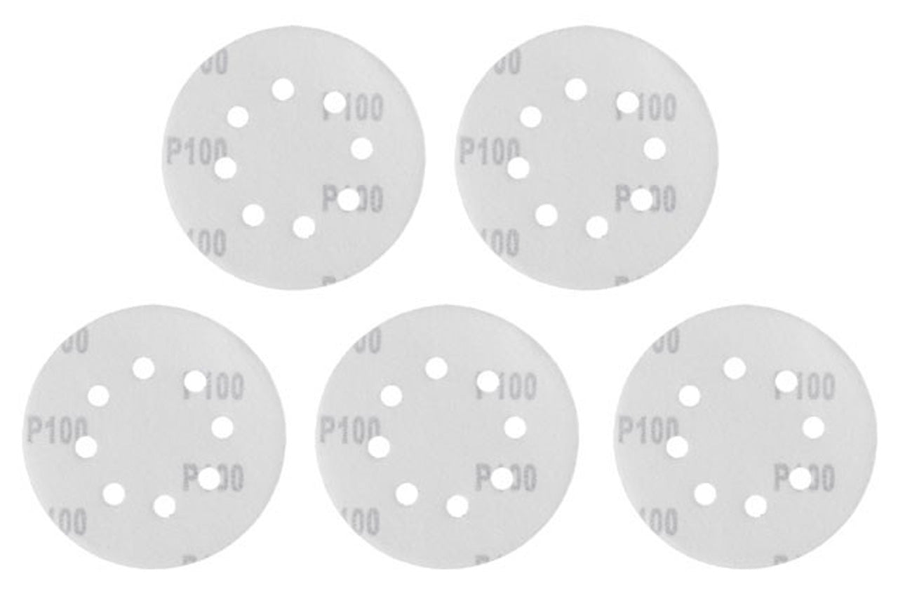 Круг шлифовальный на липучке Intertool - 125 мм × Р100 с отверстиями (5 шт.)