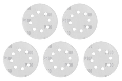 Круг шлифовальный на липучке Intertool - 125 мм × Р100 с отверстиями (5 шт.)