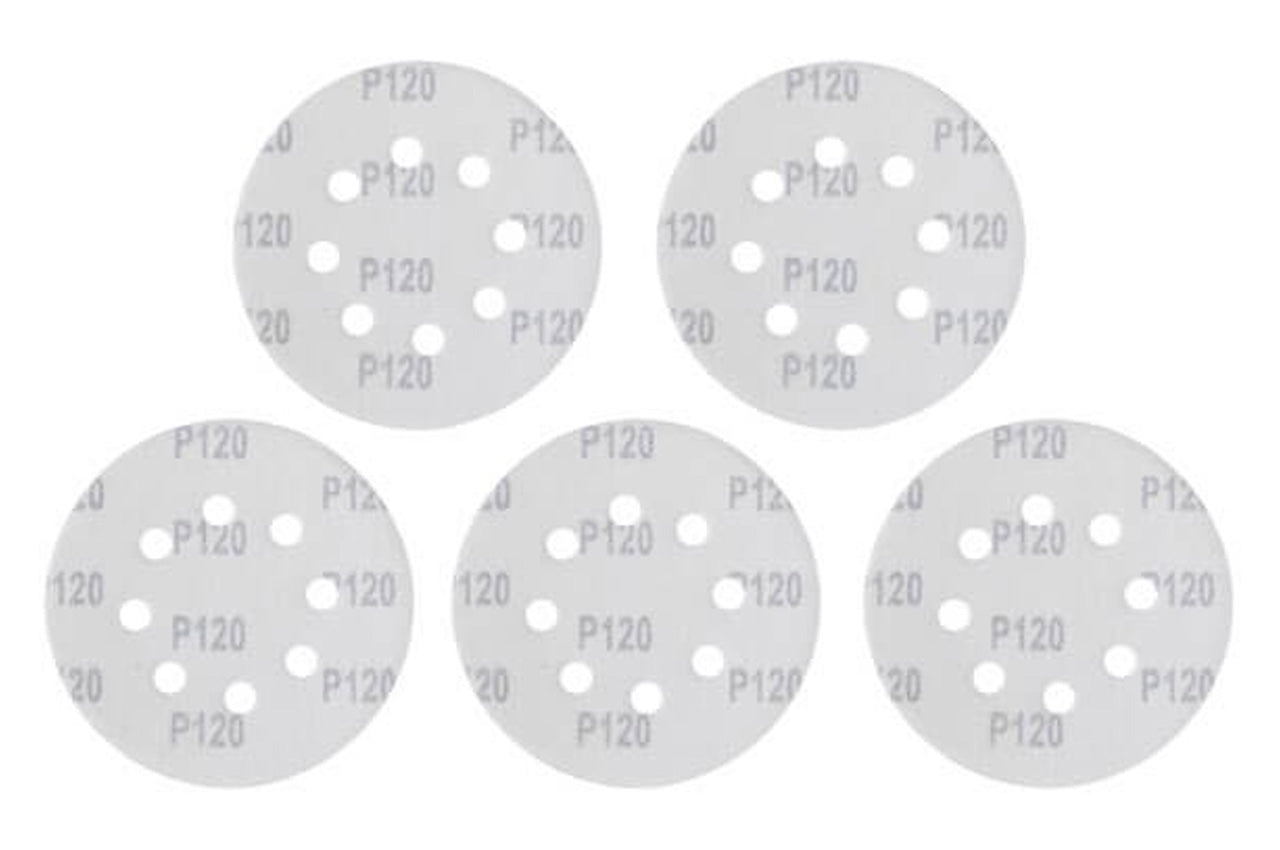 Круг шлифовальный на липучке Intertool - 125мм × Р120 с отверстиями (5шт