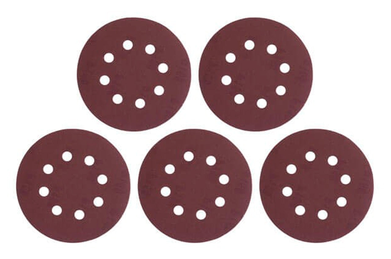 Круг шлифовальный на липучке Intertool - 125 мм × Р150 с отверстиями (5 шт.)
