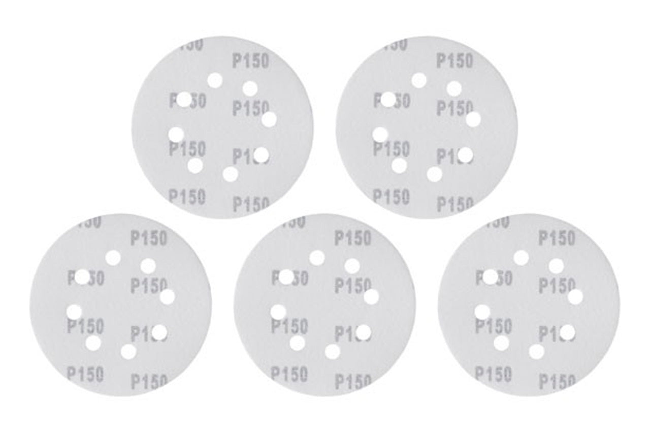 Круг шлифовальный на липучке Intertool - 125 мм × Р150 с отверстиями (5 шт.)