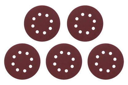 Круг шлифовальный на липучке Intertool - 125 мм × Р180 с отверстиями (5 шт.)