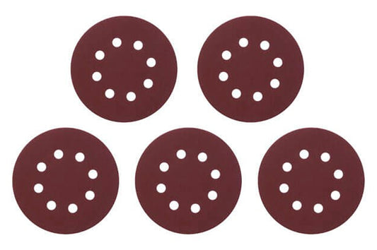 Круг шлифовальный на липучке Intertool - 125 мм × Р180 с отверстиями (5 шт.)