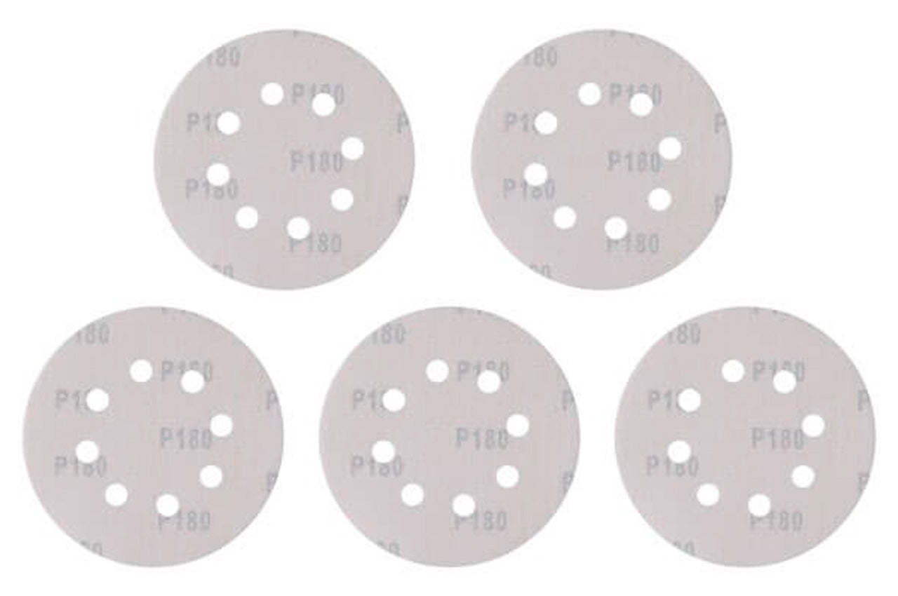 Круг шлифовальный на липучке Intertool - 125 мм × Р180 с отверстиями (5 шт.)