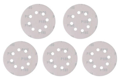 Круг шлифовальный на липучке Intertool - 125 мм × Р180 с отверстиями (5 шт.)