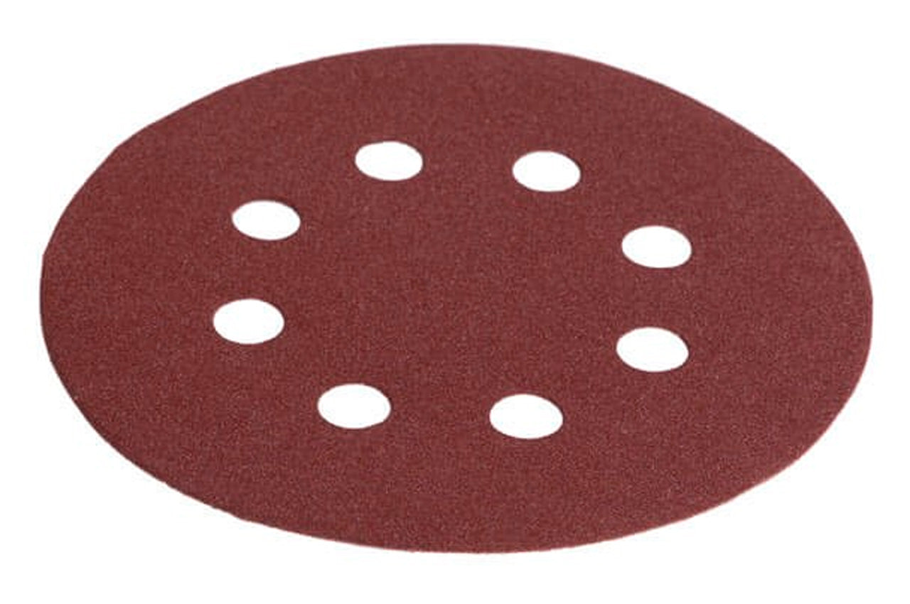 Круг шлифовальный на липучке Intertool - 125 мм × Р180 с отверстиями (5 шт.)
