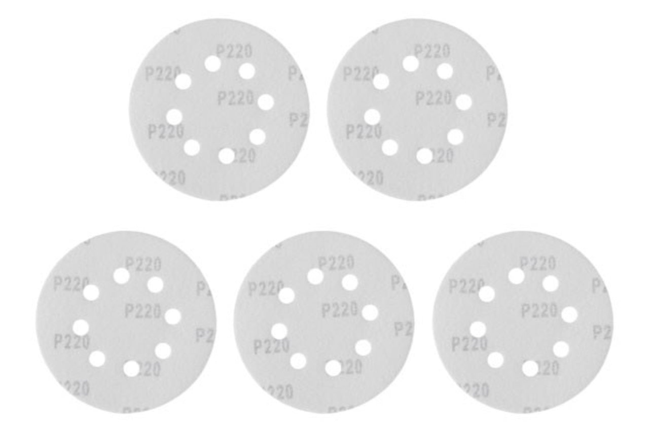 Круг шлифовальный на липучке Intertool - 125 мм × Р220 с отверстиями (5 шт.)