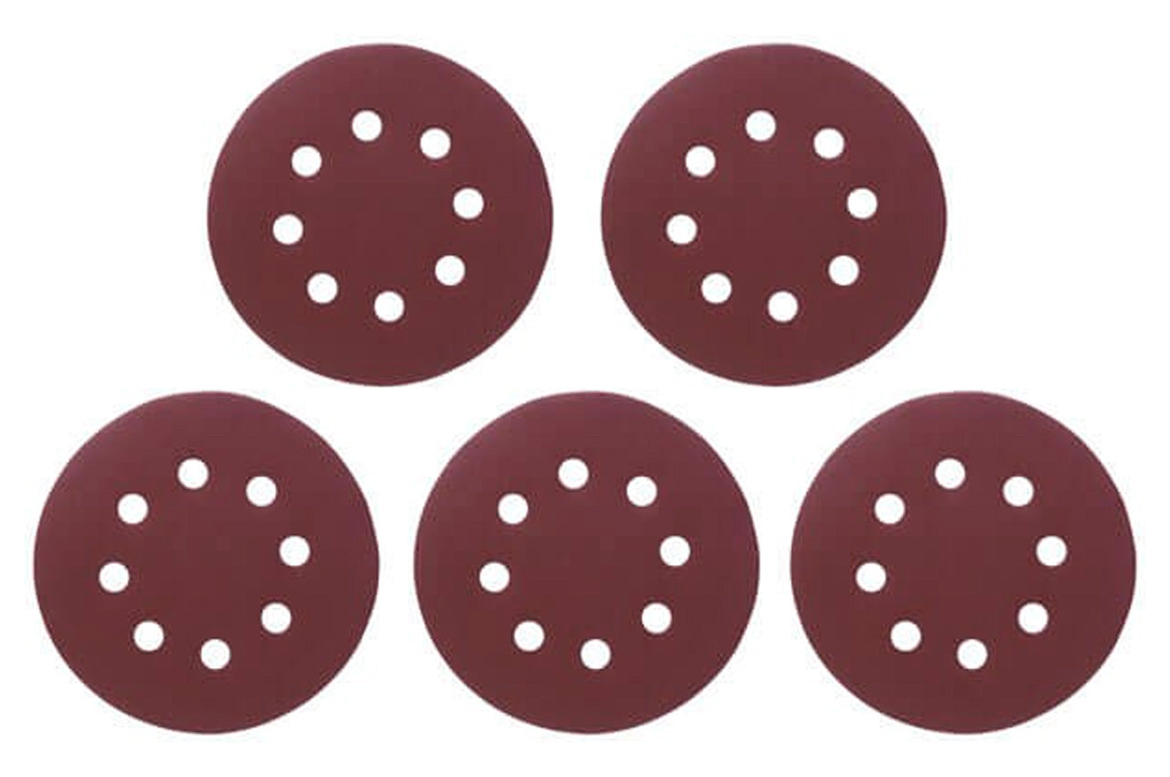 Круг шлифовальный на липучке Intertool - 125 мм × Р240 с отверстиями (5 шт.)