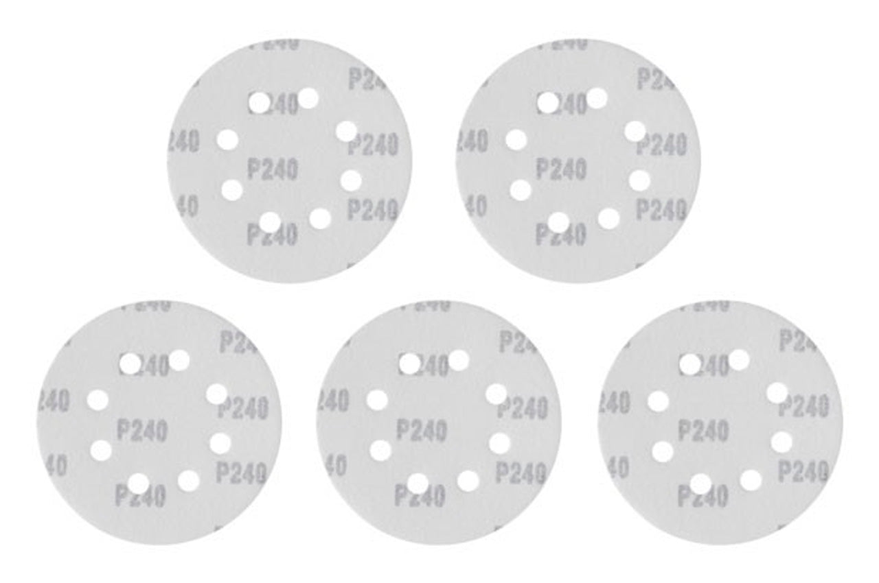 Круг шлифовальный на липучке Intertool - 125 мм × Р240 с отверстиями (5 шт.)