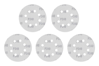 Круг шлифовальный на липучке Intertool - 125 мм × Р240 с отверстиями (5 шт.)