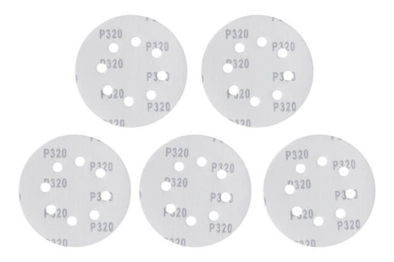 Круг шлифовальный на липучке Intertool - 125 мм × Р320 с отверстиями (5 шт.)