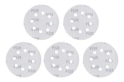 Круг шлифовальный на липучке Intertool - 125 мм × Р320 с отверстиями (5 шт.)
