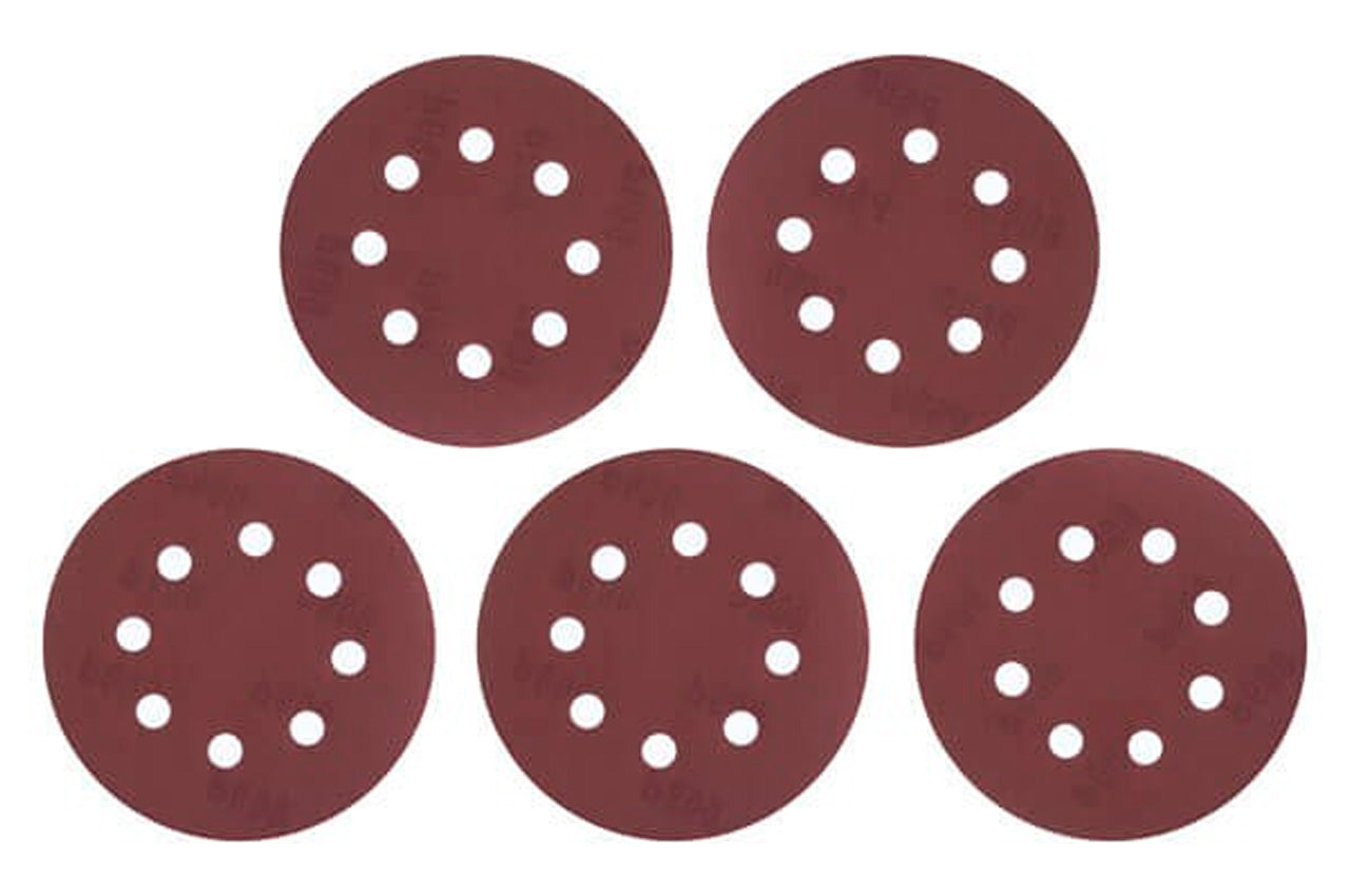 Круг шлифовальный на липучке Intertool - 125 мм × Р600 с отверстиями (5 шт.)