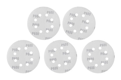 Круг шлифовальный на липучке Intertool - 125 мм × Р600 с отверстиями (5 шт.)