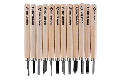 Набор резцов по дереву Intertool - 135 мм (12 шт.)