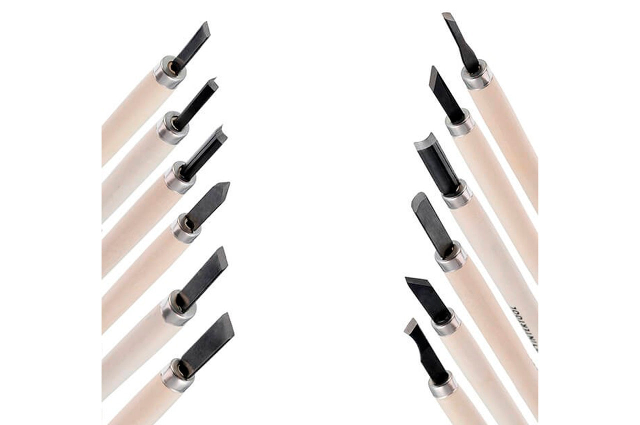 Набор резцов по дереву Intertool - 135 мм (12 шт.)