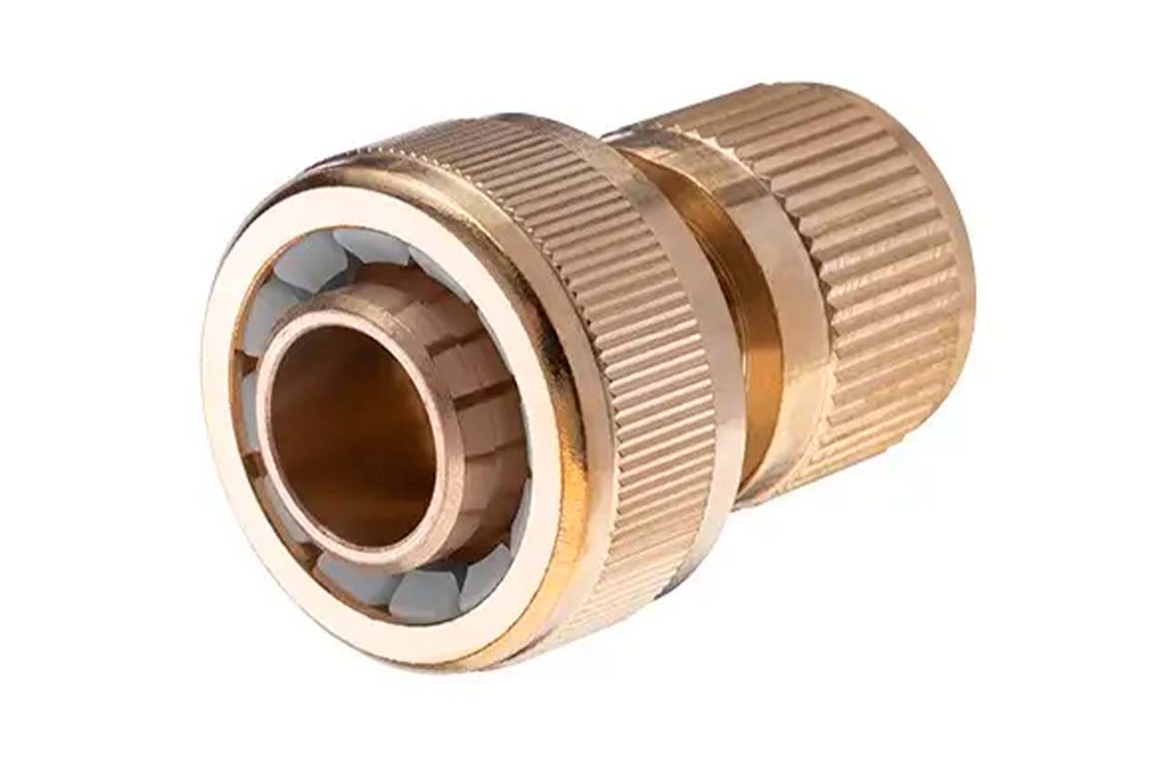 Коннектор латунный на шланг с аквастопом Intertool-Storm - 1/2" × 3/4"