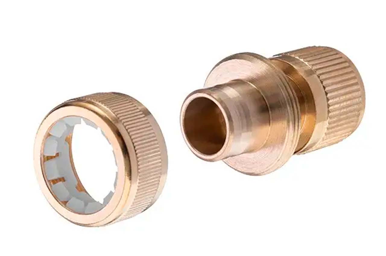 Коннектор латунный на шланг с аквастопом Intertool-Storm - 1/2" × 3/4"