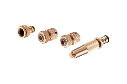 Набор латунный для полива Intertool-Storm - 1 насадка 1/2" × 1 адаптер 1/2 и 3/4" × 2 коннектора 1/2