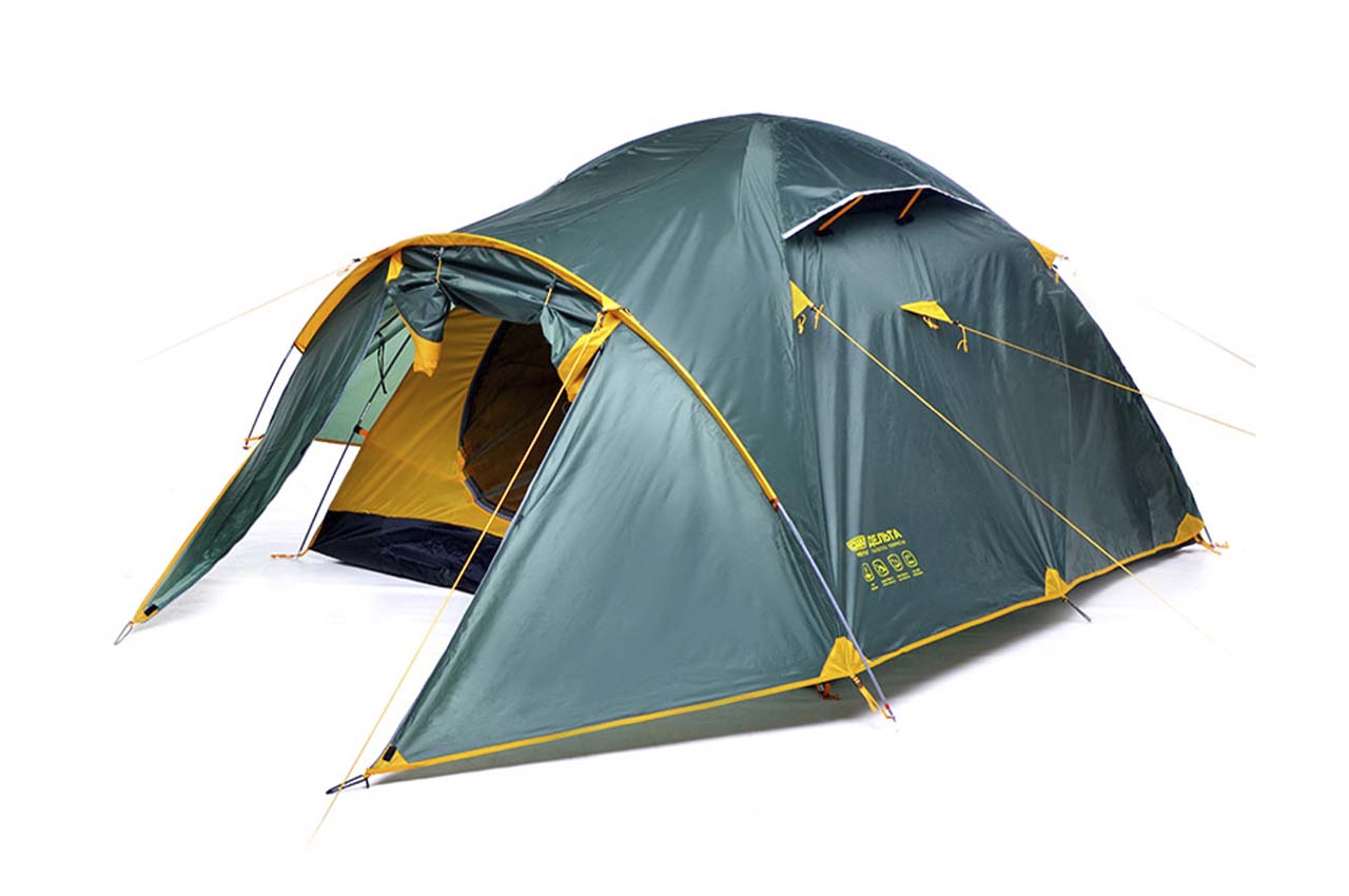 Палатка трехместная Сила - 2,1 x 2,1 x 1,3м дельта