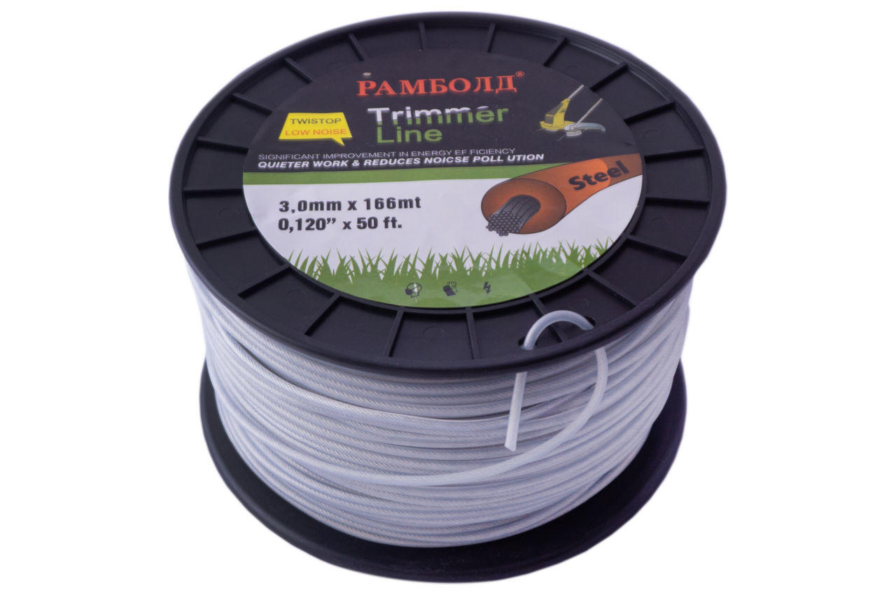 Леска для триммера Рамболд - 3,0мм x 122м трос