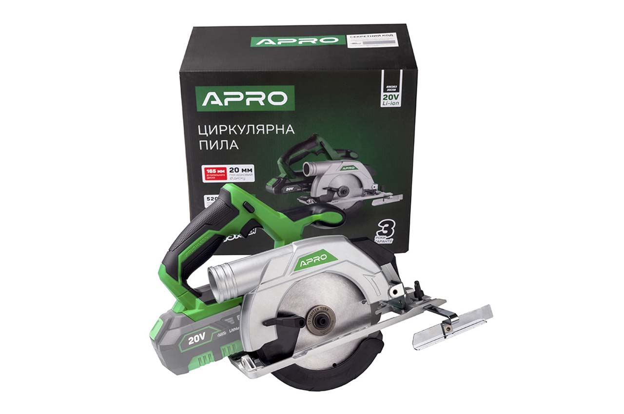 Пила дисковая аккумуляторная Apro - 20CSB (без АКБ)