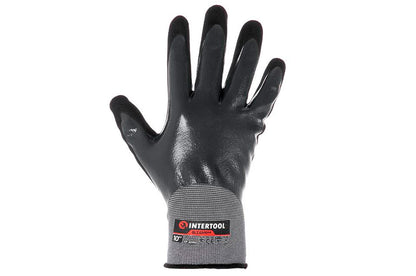 Перчатка Intertool-Storm - двухслойная нитриловая пористая 10"