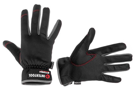 Перчатка Intertool-Storm - из спандекса антискользящие Touchscreen 10"