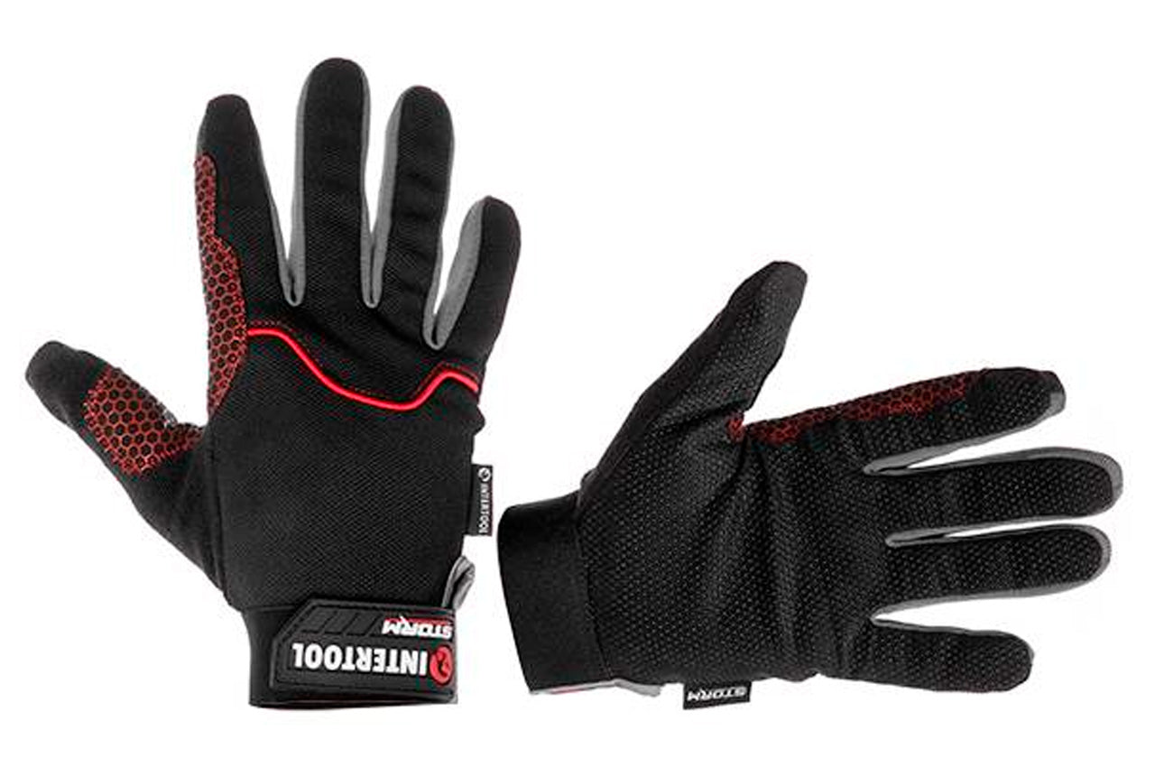 Перчатка Intertool-Storm - из спандекса антискользящие усиленные 10"