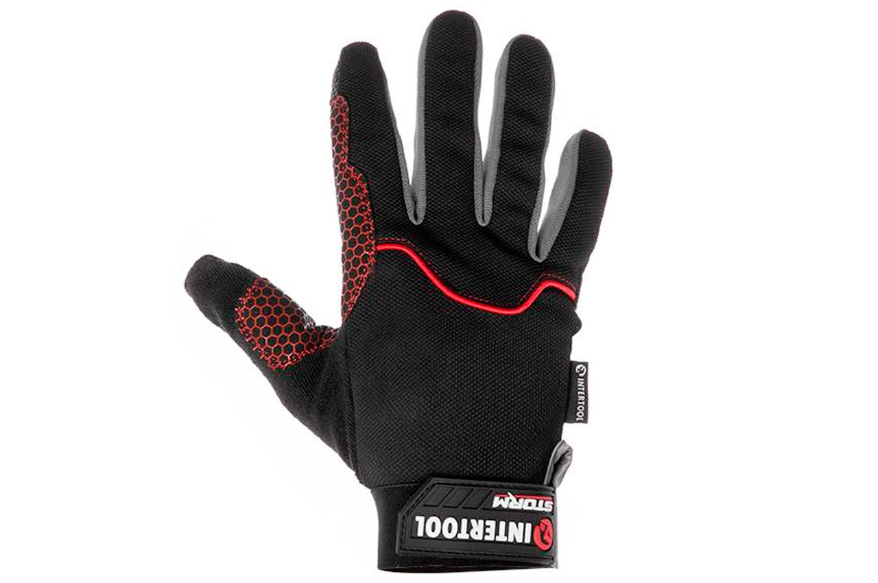 Перчатка Intertool-Storm - из спандекса антискользящие усиленные 10"