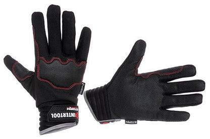 Перчатка Intertool-Storm - из спандекса антискользящие с защитой суставов 10"
