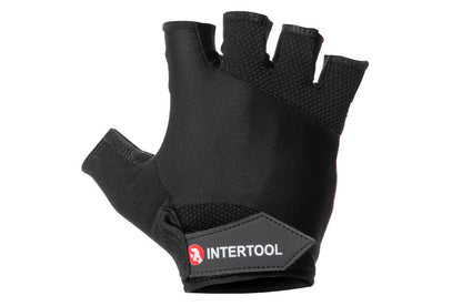 Перчатка Intertool - кожанная гелевые вставки без пальцев 10"