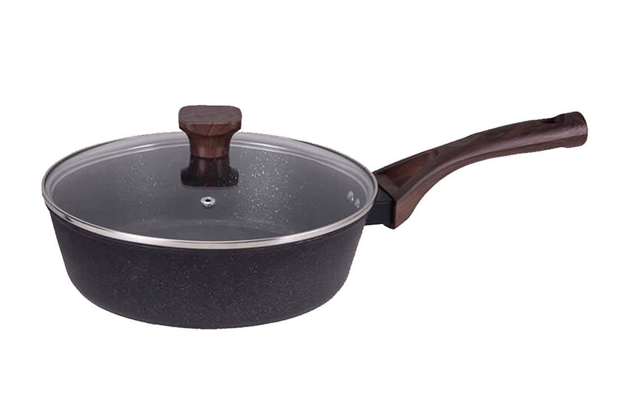 Сковорода антипригарная Maestro - 240мм Granite сотейник с крышкой