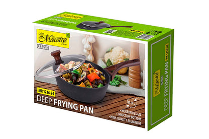 Сковорода антипригарная Maestro - 240мм Granite сотейник с крышкой